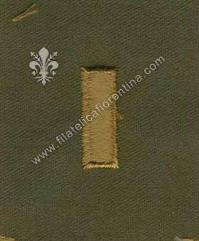Gradi sottotenente in stoffa oro su verde (in coppia)