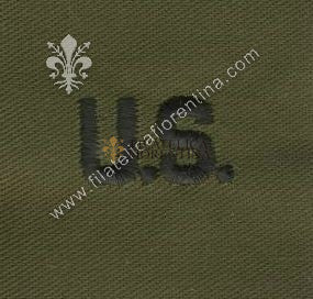 U.S. lettere in stoffa nero su verde (in coppia)