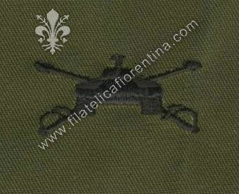 BOS ufficiale carristi in stoffa nero su verde (in coppia)