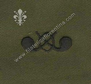 BOS ufficiale chimici in stoffa nero su verde (in coppia)