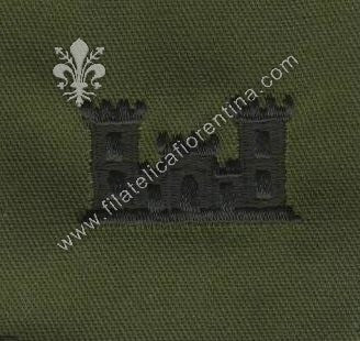 BOS ufficiale genio in stoffa nero su verde (in coppia)