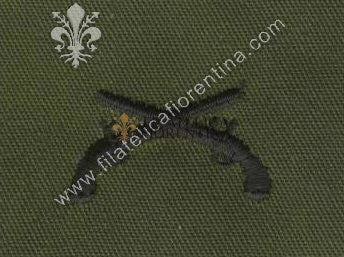 BOS uff.polizia militare in stoffa nero su verde (in coppia)