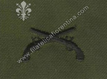 BOS uff.polizia militare in stoffa nero su verde (in coppia)