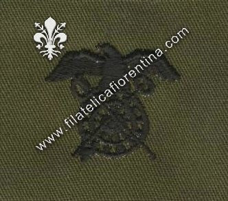 BOS uff. quartier generale in stoffa nero su verde (in coppia)