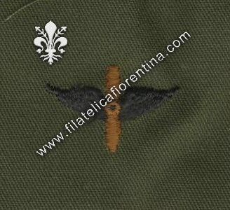 BOS ufficiale aviazione esercito in stoffa nero su verde (in coppia)