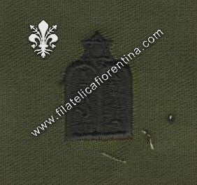 BOS uff.cappellano ebreo in stoffa nero su verde (in coppia)