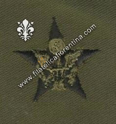 BOS uff.general staff in stoffa nero su verde (in coppia)