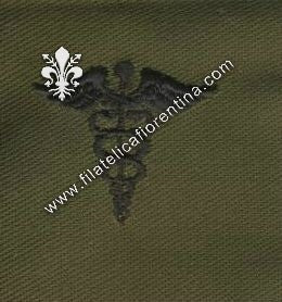 BOS uff.medico in stoffa nero su verde (in coppia)