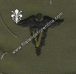 BOS uff.veterinario in stoffa nero su verde (in coppia)