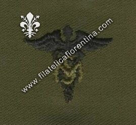 BOS uff. service medico in stoffa nero su verde (in coppia)