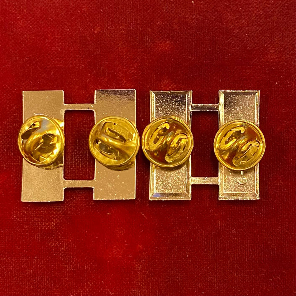 Gradi capitano in metallo Argentato (in coppia)