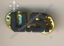 U.S. lettere in metallo nero ( in coppia )