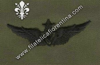 Aircraft crewman senior in stoffa nero su verde