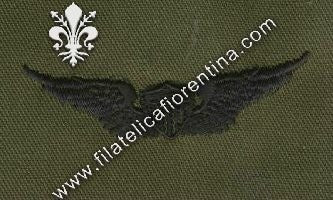 Brevetto pilota army basic in stoffa nero su verde