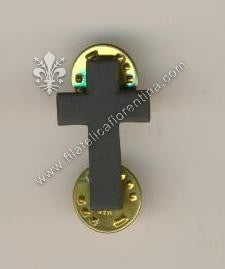 BOS ufficiale cappellano cristiano in metallo nero ( in coppia )