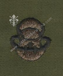 Scuba diver in stoffa nero su verde