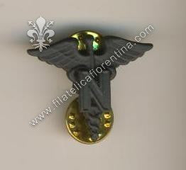 BOS ufficiale infermiere " N " in metallo nero ( in coppia )