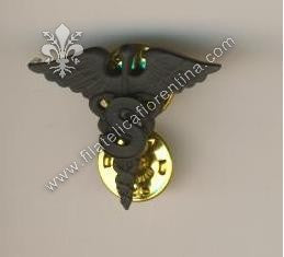 BOS ufficiale specialista medico " S " in metallo nero ( in coppia )