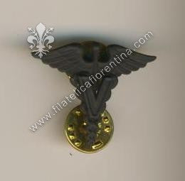 BOS ufficiale veterinario " V " in metallo nero ( in coppia )