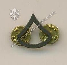 Gradi soldato 1° classe in metallo nero (in coppia)