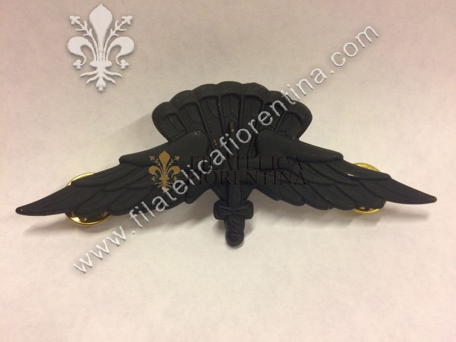 Halo wing basic in metallo nero per uniforme da combattimento ( dim. 90 mm )