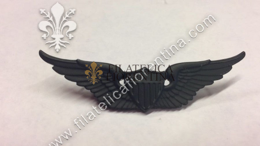 Brevetto pilota army basic in metallo nero per uniforme da combattimento