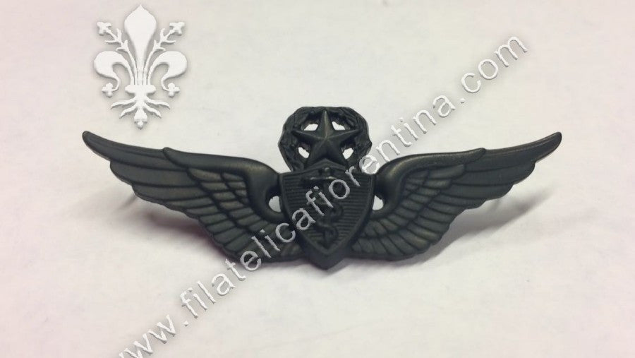 Flight surgeon master in metallo nero per uniforme da combattimento