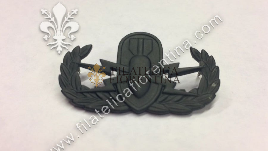 Explosive ordnance disp.basic in metallo nero per uniforme da combattimento