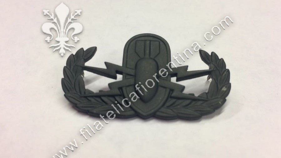 Explosive ordnance disp.basic in metallo nero per uniforme da combattimento