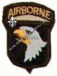 Patch 101^ Divisione Airborne "Screaming Eagle" con scritta Airborne