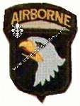 Patch 101^ Divisione Airborne "Screaming Eagle" con scritta Airborne