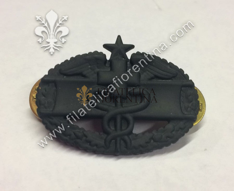Combat medical 2nd award in metallo nero per uniforme da combattimento