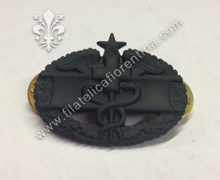 Combat medical 2nd award in metallo nero per uniforme da combattimento