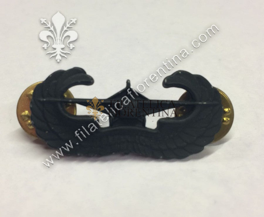Brevetto pilota aliante in metallo nero per uniforme da combattimento