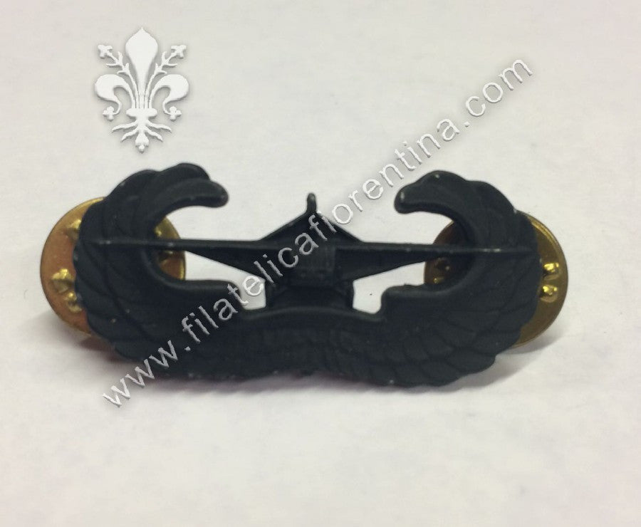 Brevetto pilota aliante in metallo nero per uniforme da combattimento