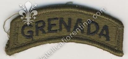 Scritta da spalla "Grenada" nero su verde