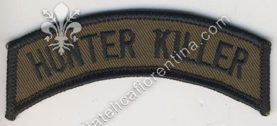 Scr.spalla "Hunter Killer" nero su verde