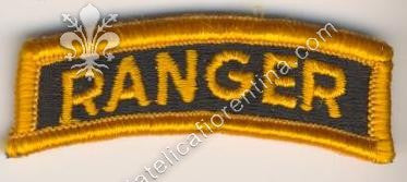 Scritta da spalla "Ranger" giallo su nero