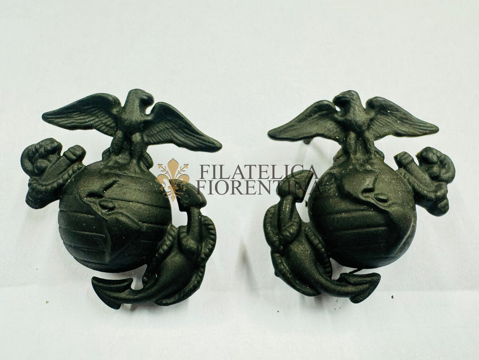 Mostrine truppa in metallo nero per uniforme da combattimento (a clips)