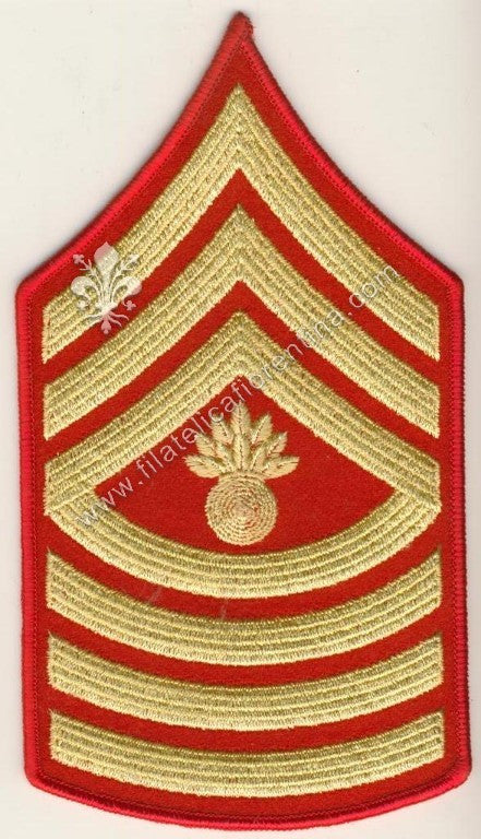 Gradi Major Gunner Sergent giallo-rosso