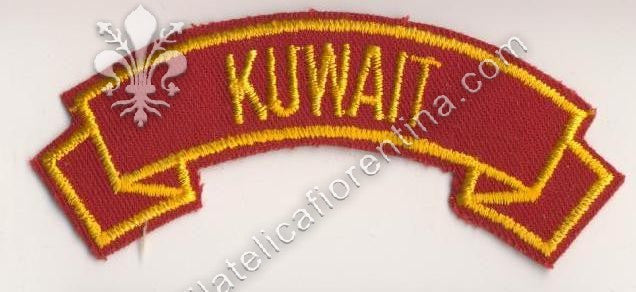 "Kuwait" giallo su rosso scuro