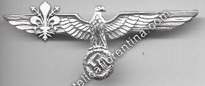 Aquila in metallo argentato da ufficiale