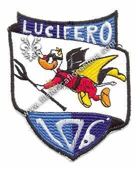 Distintivo Lucifero. Modello in panno.