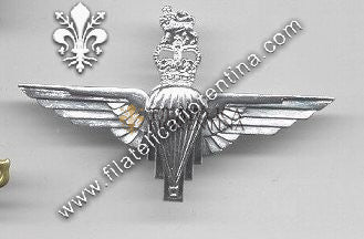 Fregio Parachute Regiment in alluminio anodizzato