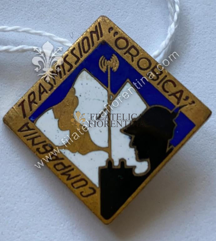 Distintivo della Comp. Trasmissioni della Orobica in smalto - Marc. LABOR
