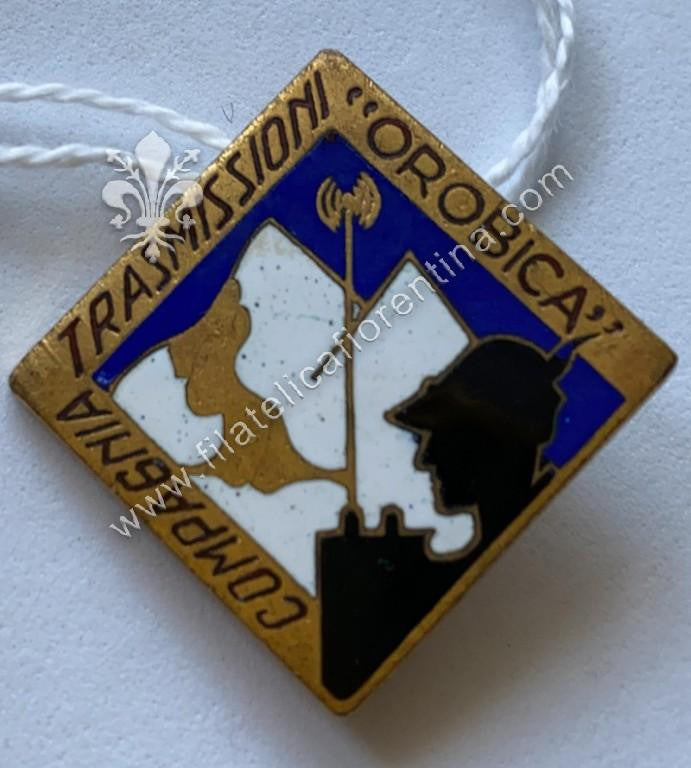 Distintivo della Comp. Trasmissioni della Orobica in smalto - Marc. LABOR