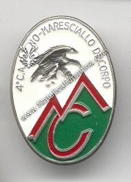 Distintivo da Maresciallo di corpo del 4° Corpo d'Armata - marcato Granero