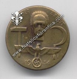 Distintivo della Giornata del Lavoro 1934 - "Tag der arbeit"