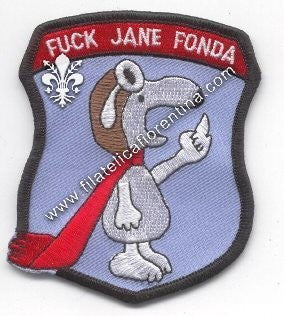 Distintivo contro la pacifista Jane Fonda "Fuck Jane Fonda"