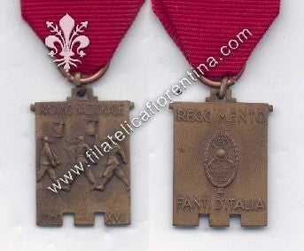 Medaglia del Raduno Nazionale del Rgt. Fanti d'Italia - Como 1937